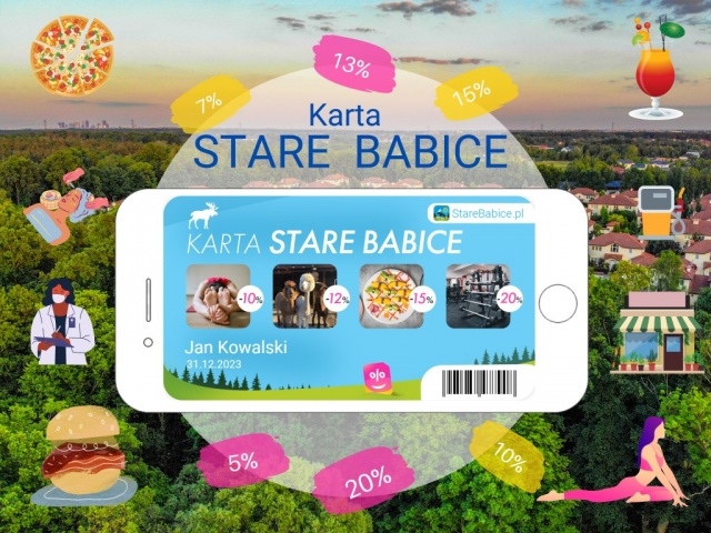 Karta STARE BABICE daje rabaty w ponad 100 miejscach (Stare Babice, Bemowo, Izabelin i okolice)