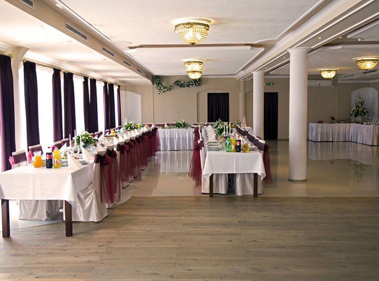 Sala Bankietowa "Aleksandra"Sala Bankietowa w środku