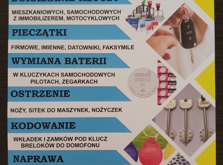 LAZUROWY KLUCZ - DORABIANIE KLUCZY, PIECZĄTKI, GRAWER, BATERIE