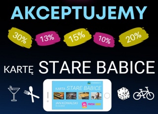 Naklejki w restauracjach , barach, knajpkach i atrakcjach, potwierdzające udział w programie.